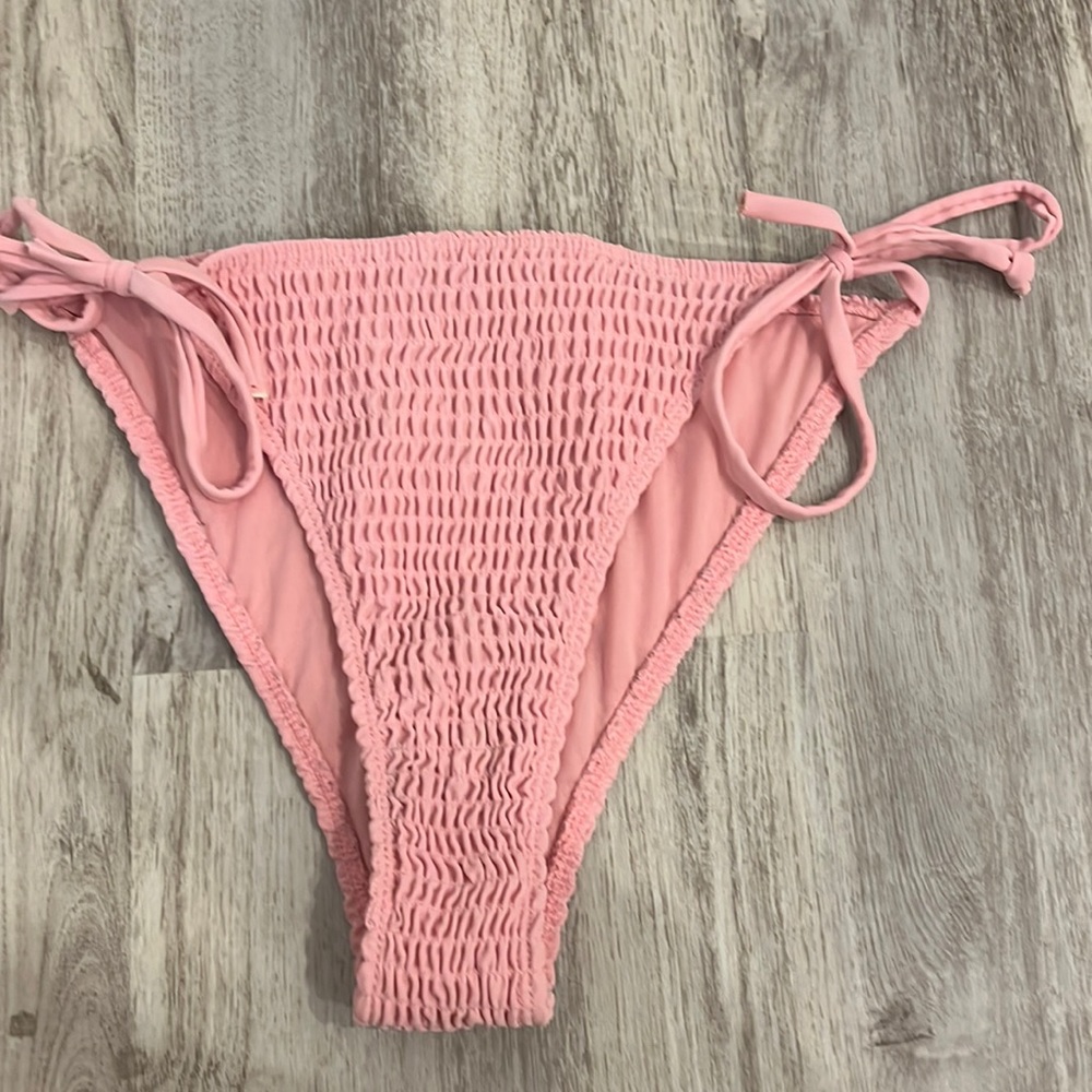 refuge pink tie bikini bottom